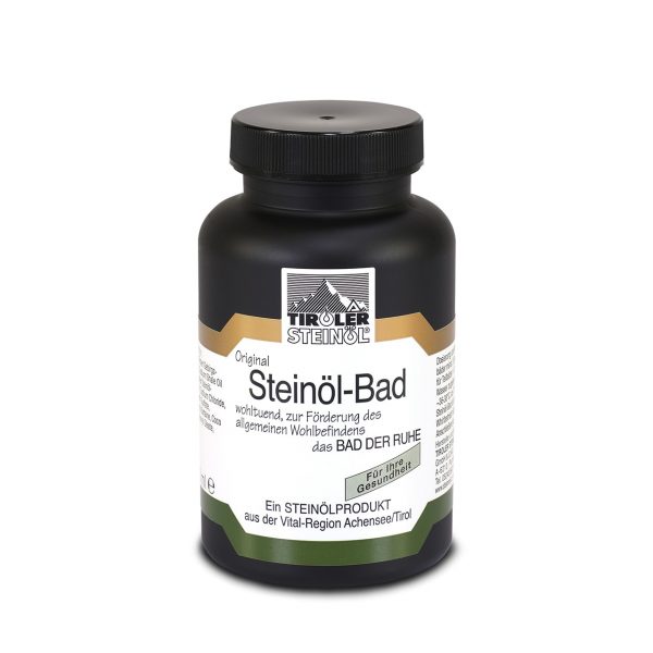 Steinöl-Bad für Entspannung und Wohlbefinden.