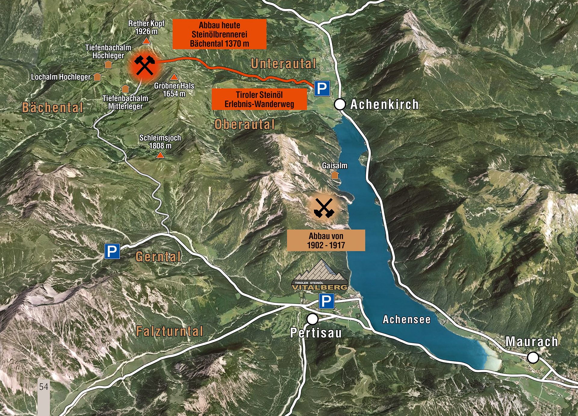 Übersichtsplan Steinöl Wanderung