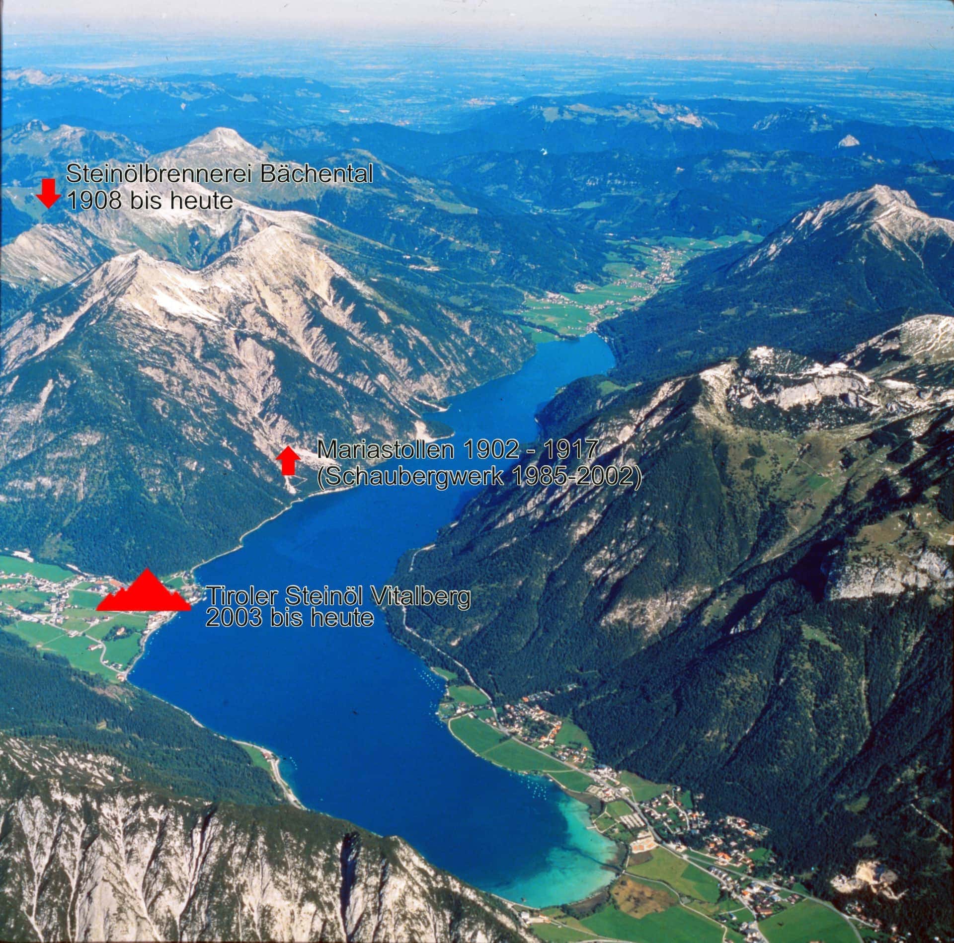 Übersichtskarte Achensee TIROLER STEINÖL