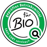 Zertifikat für geprüfte Bio-Betriebsstoffe