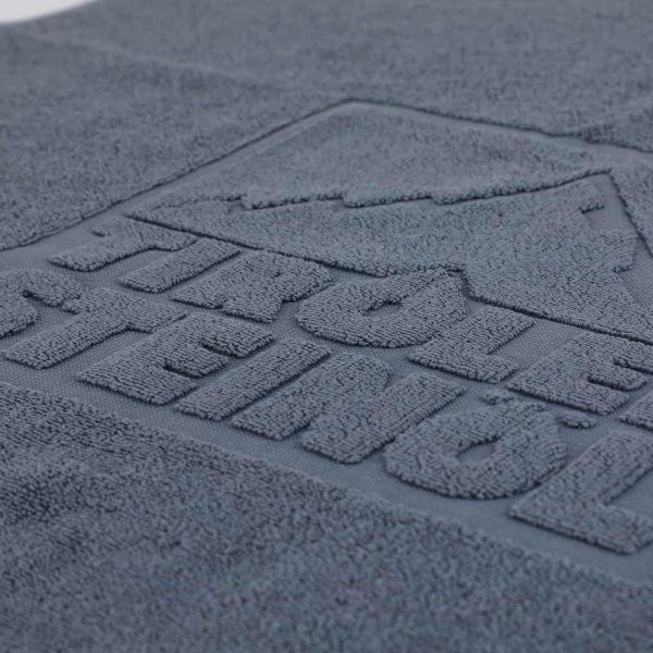 ZB2 E-HP Dunkelgraues Handtuch mit geprägtem Logo
